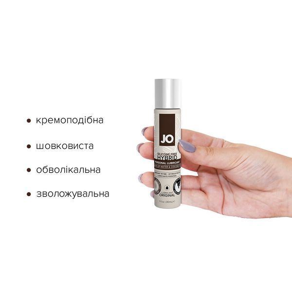 Змазка-крем з кокосовою олією JO Coconut Hybrid ORIGINAL (30 мл) біла SO1484 фото