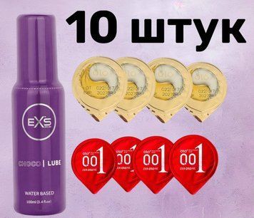 Комплект 10 шт OLO+Лубрикант EXS Choco Lube Water Based 100 мл SOS4180 фото