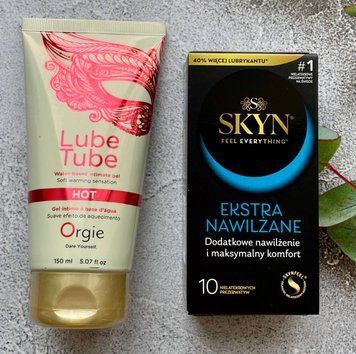 Комплект SKYN Extra Lube (10 шт) + Лубрикант LUBE TUBE HOT, 150 мл ORGIE SOS2368 фото