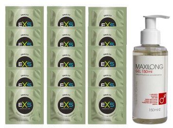 Комплект EXS Snug Fit 15 шт + LOVELY LOVERS MAXILONG, 150 мл SOS14898 фото