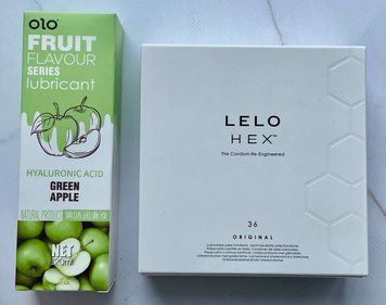 Комплект LELO HEX Original 36 шт + Гель-лубрикант яблуко 120 мл OLO SOS3689 фото