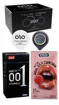 Набор из 30 шт : OLO -Feeling Ultrathin , Black , Oral Candy SOS259 фото