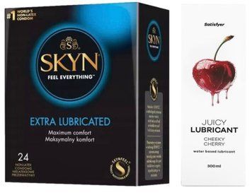Набор Лубрикант Satisfyer Cheeky Cherry 300мл + SKYN Extra Lube 24 шт. SOS12795 фото