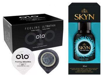 Комплект: OLO Feeling Ultrathin 10 шт. + Лубрикант SKYN AQUA FEEL 80МЛ SOS11991 фото