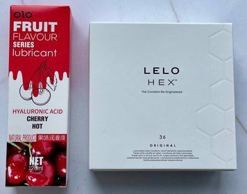 Комплект LELO HEX Original 36 шт + Гель-лубрикант вишня 120 мл OLO SOS3690 фото