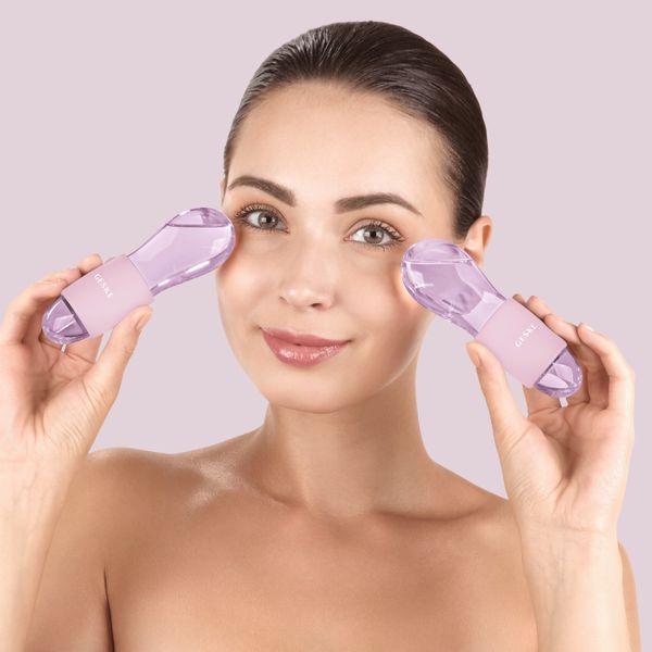 Подвійний масажер для очей GESKE Cool&Warm Duo Eye Massager 7в1 pink HB0324 фото