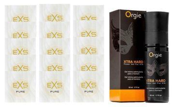 Комплект EXS Pure15 шт + Orgie Xtra Hard Power Gel For Him, 50 мл SOS14855 фото