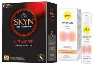 Набір з SKYN Intense Feel (36 шт) + Рідкий вібратор pjur Woman Lust Intense (15 мл) SOS9826 фото
