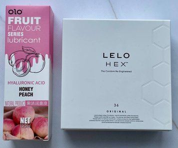Комплект LELO HEX Original 36 шт + Гель-лубрикант персик 120 мл OLO SOS3692 фото
