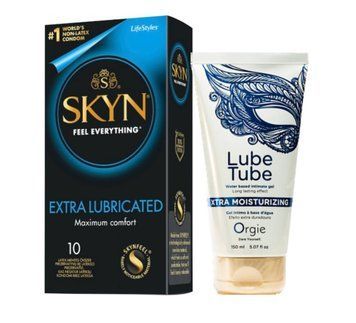 SKYN Extra Lube 10 шт и Лубрикант ORGIE Lube Tube Xtra, 150 мл SOS879 фото