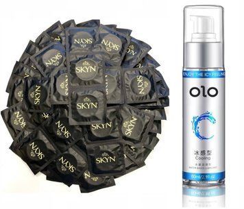 SKYN ORIGINAL 50 шт + OLO Охолоджуючий Лубрикант (60 мл) у подарунок SOS504 фото