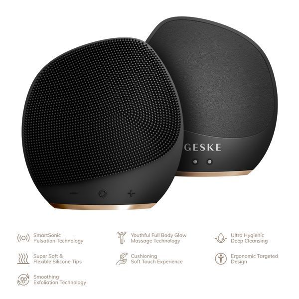 Ультразвукова щітка для тіла та інтенсивний пілінг GESKE Sonic Body Brush&Intensive Exfoliator 7в1 gray HB0353 фото