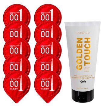 Комплект OLO 001 (червоні) 10 шт + Driminals Golden Touch Orgasm Booster 30 мл SOS14237 фото