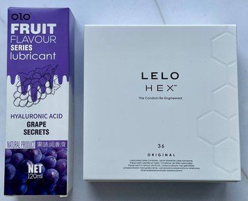 Комплект LELO HEX Original 36 шт + Гель-лубрикант виноград 120 мл OLO SOS3693 фото