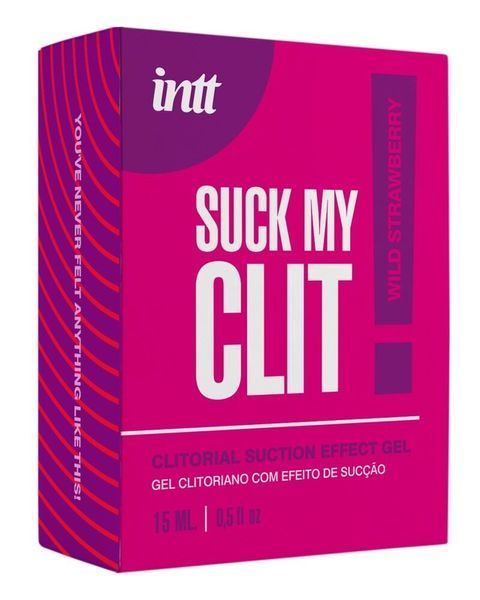 Смоктайзер для клитора Intt Suck My Clit Wild Strawberry (15 мл) &ndash; гель с эффектом посасывания (Клубника) SX4002 фото