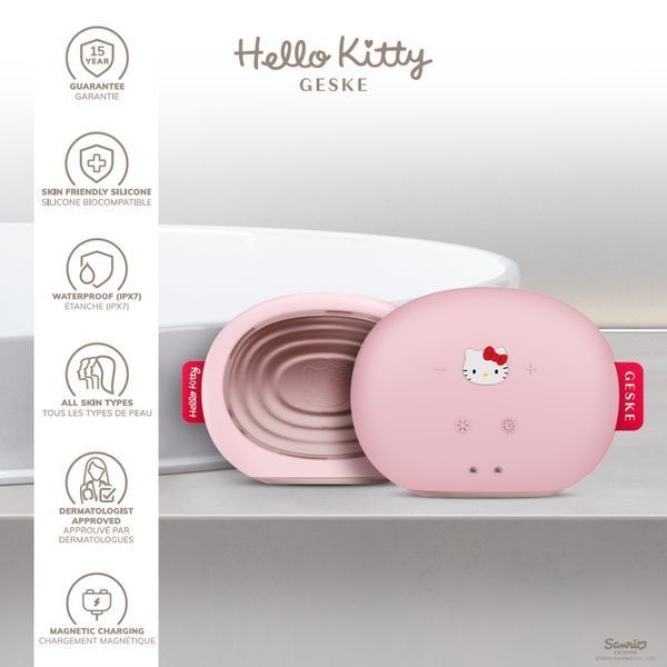 Ультразвуковая маска тепло и холод GESKE Sonic Warm & Cool Mask 8в1 by Hello Kitty pink HB0247 фото