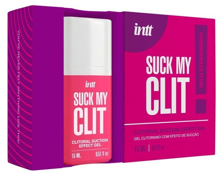 Смоктайзер для клитора Intt Suck My Clit Wild Strawberry (15 мл) &ndash; гель с эффектом посасывания (Клубника) SX4002 фото