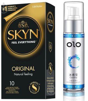 Набор: Skyn ​​Original 10 шт. + Лубрикант охлаждающий OLO 60 мл SOS11845 фото