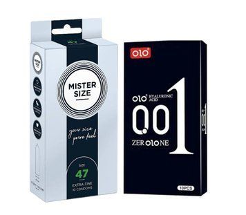 OLO Black 001 (10 шт) и Mister Size - Pure Feel - 47 (10 шт) SOS988 фото
