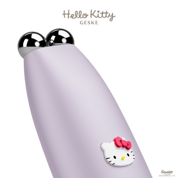 Мікрострумова ручка для підтяжки обличчя GESKE MicroCurrent Face-Lift Pen 6в1 by Hello Kitty purple HB0250 фото
