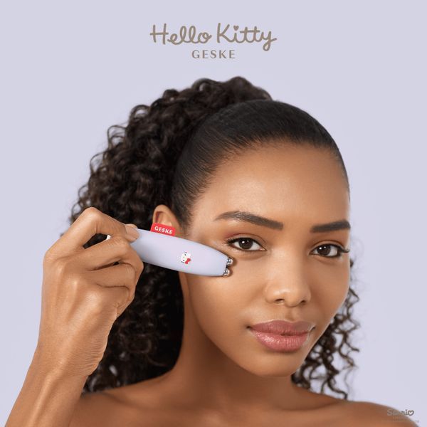 Мікрострумова ручка для підтяжки обличчя GESKE MicroCurrent Face-Lift Pen 6в1 by Hello Kitty purple HB0250 фото