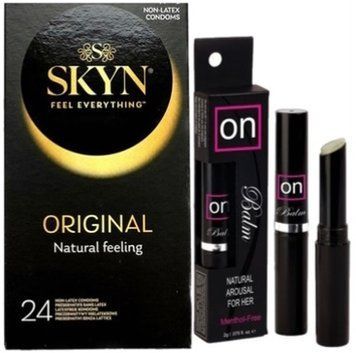 Набір з SKYN ORIGINAL 24 шт + бальзам для клітора Sensuva - ON Arousal Balm for Her SOS9973 фото