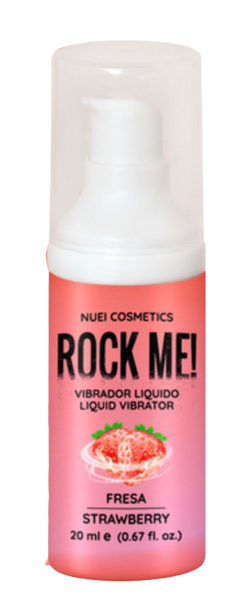 Жидкий вибратор NUEI Rock Me! Клубника (20 мл) &ndash; с эффектом пульсации и согревания NU890478 фото