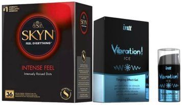 Набір з SKYN Intense Feel (36 шт) + Рідкий вібратор Intt Vibration Ice (15 мл) SOS9822 фото
