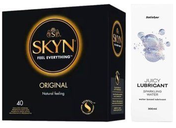 Набір Лубрикант Satisfyer Sparkling Water 300 мл + SKYN ORIGINAL 40 шт. SOS12699 фото