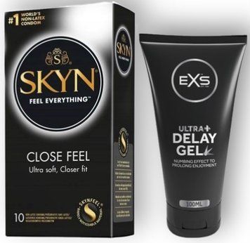 Набір з SKYN Close Feel (10 шт) + Пролонгатор EXS Delay Gel Ultra+ (100 мл) SOS8929 фото