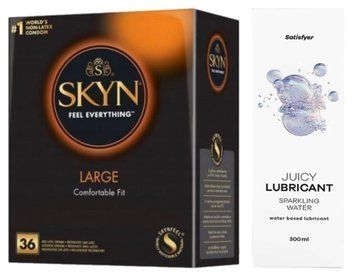 Набір Лубрикант Satisfyer Sparkling Water 300 мл + SKYN Large 36 шт. SOS12700 фото