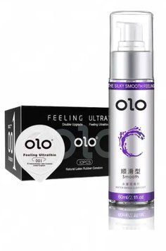 OLO Feeling Ultrathin 10 шт та Лубрикант "olo smooth" 60 мл SOS186 фото