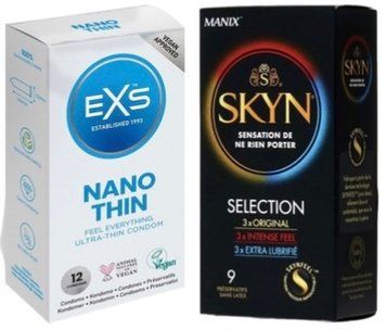 Набор з Skyn Selection 9 шт + EXS NANO Thin 12 шт SOS7838 фото