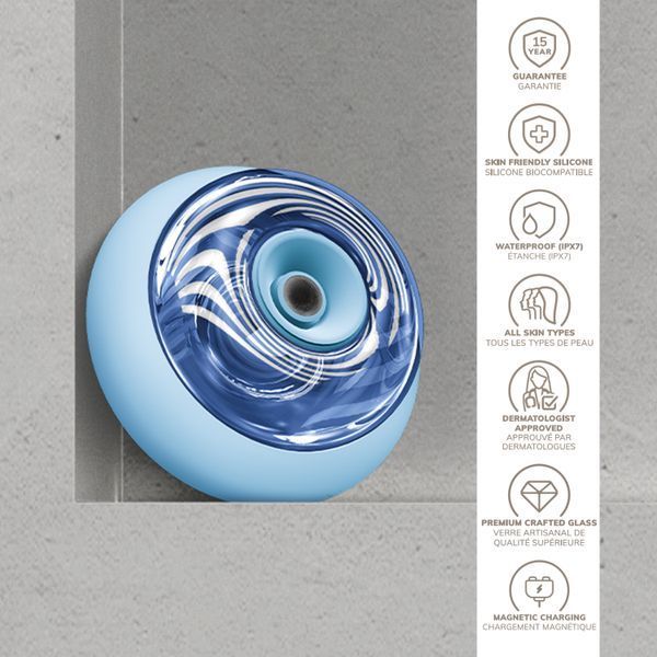 Массажер для лица и тела GESKE Sonic Cool&Warm Face and Body Massager 9в1 aquamarine HB0274 фото