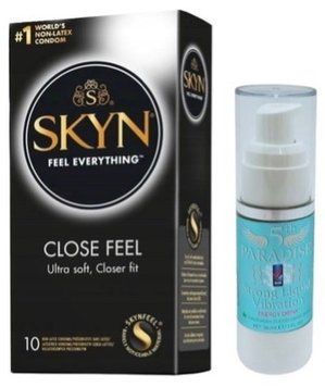 Набір з SKYN Close Feel (10 шт) + рідкий вібратор 5th Paradise Liquid Vibrator &mdash; Енергетичний напій (30 мл) SOS9769 фото