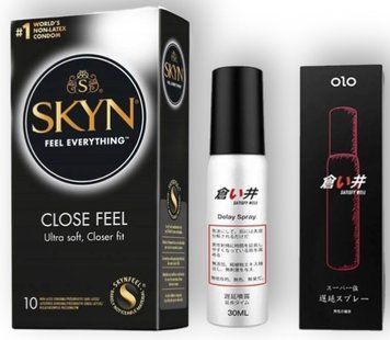 Набір з SKYN Close Feel (10 шт) + Пролонгатор OLO 30 мл Satisfy Well SOS8932 фото