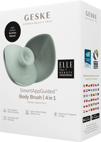 Щітка для тіла GESKE Body Brush 4в1 green HB0343 фото