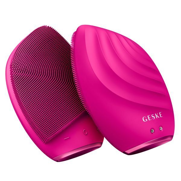 Електронна ультразвукова щітка для обличчя GESKE Sonic Facial Brush 5в1 magenta HB0065 фото