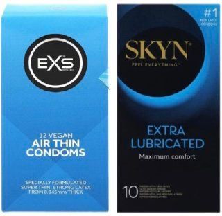 Набір з SKYN Extra Lube 10 штук + EXS Air Thin 12 шт SOS7985 фото