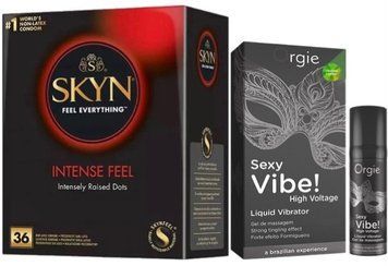 Набір з SKYN Intense Feel (36 шт) + Рідкий вібратор Orgie Sexy Vibe (15 мл) SOS9818 фото