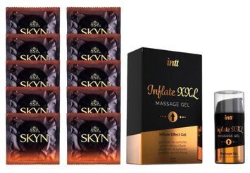 Комплект Skyn Warming 10 шт + Intt Inflate XXL Gel (15 мл) SOS14431 фото