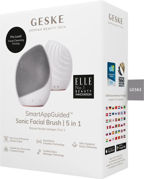 Електронна ультразвукова щітка для обличчя GESKE Sonic Facial Brush 5в1 starlight HB0066 фото