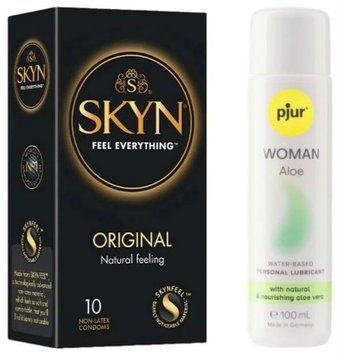 Комплект SKYN Original 10 шт + Pjur Woman Aloe 100 мл SOS13219 фото