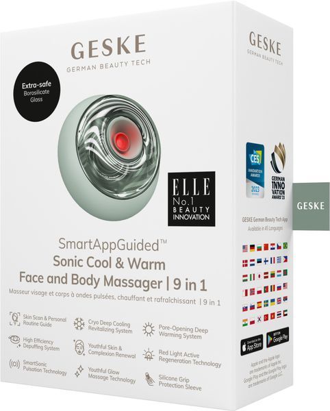 Масажер для обличчя та тіла GESKE Sonic Cool&Warm Face and Body Massager 9в1 green HB0277 фото