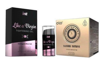 Гель для сужения Intt Like a Virgin 15 мл. + OLO Physical Delay Sleeve + Пролонгирующие 10 шт. SOS6355 фото