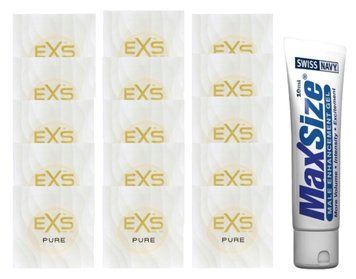 Комплект EXS Pure15 шт + Swiss Navy Max Size Cream (10 мл) SOS14861 фото