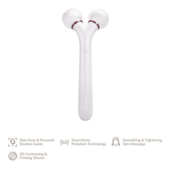 Електронний ультразвуковий ролик для обличчя GESKE Sonic Facial Roller 4в1 starlight HB0176 фото