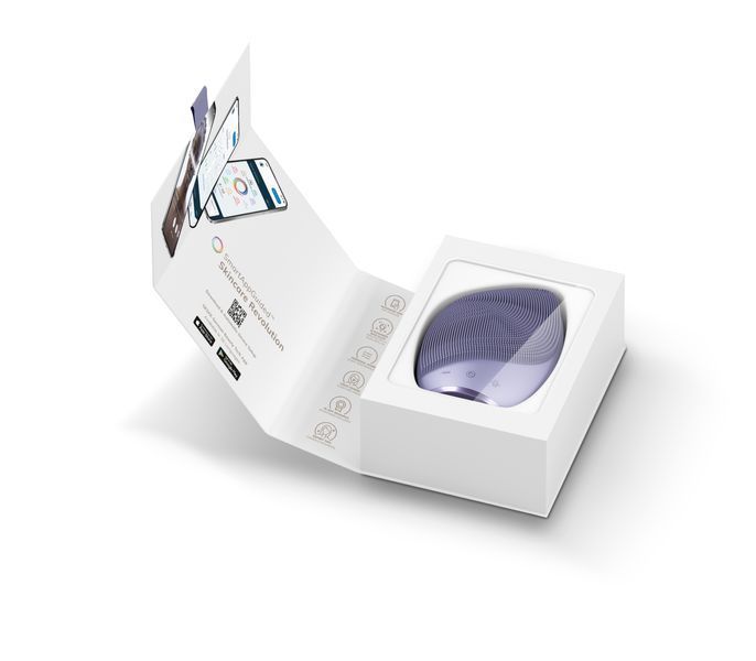 Електронна ультразвукова щітка для обличчя GESKE Sonic Facial Brush 5в1 purple HB0068 фото