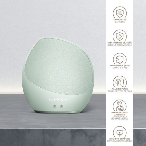 Ультразвукова щітка для тіла та інтенсивний пілінг GESKE Sonic Body Brush&Intensive Exfoliator 7в1 green HB0354 фото