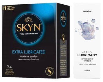 Набір Лубрикант Satisfyer Sparkling Water 300 мл + SKYN Extra Lube 24 шт. SOS12706 фото